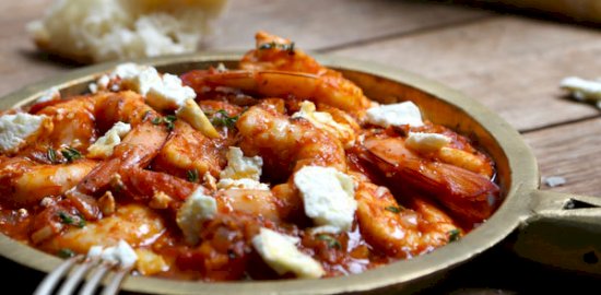 prawn saganaki