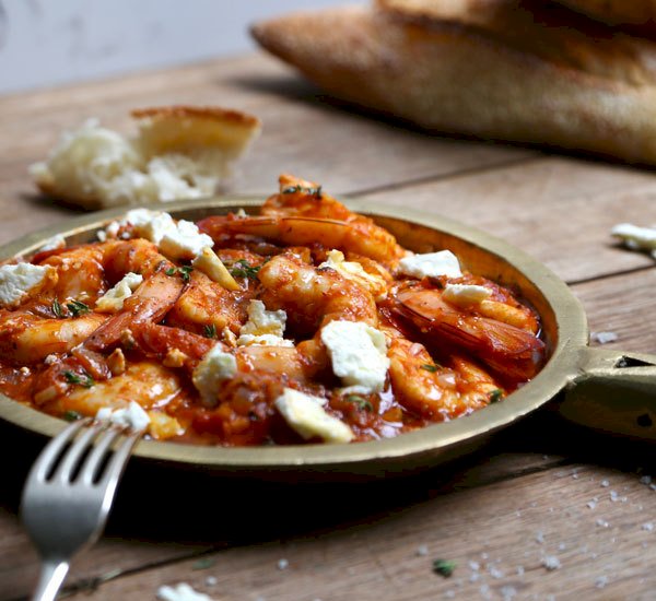 Theo’s Prawn Saganaki