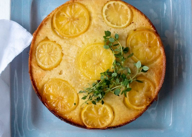 Lemon Thyme Yoghurt Cake