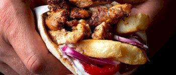 Quick and easy Greek chicken gyro