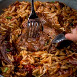 Greek Giouvetsi - Slow cooked beef with risoni