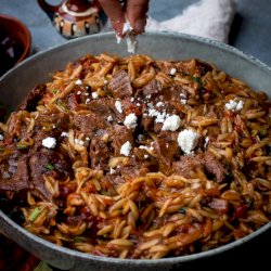 Greek Giouvetsi - Slow cooked beef with risoni