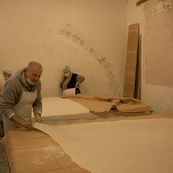 Handmade phyllo making in Rethymno with Chatziparaschos family