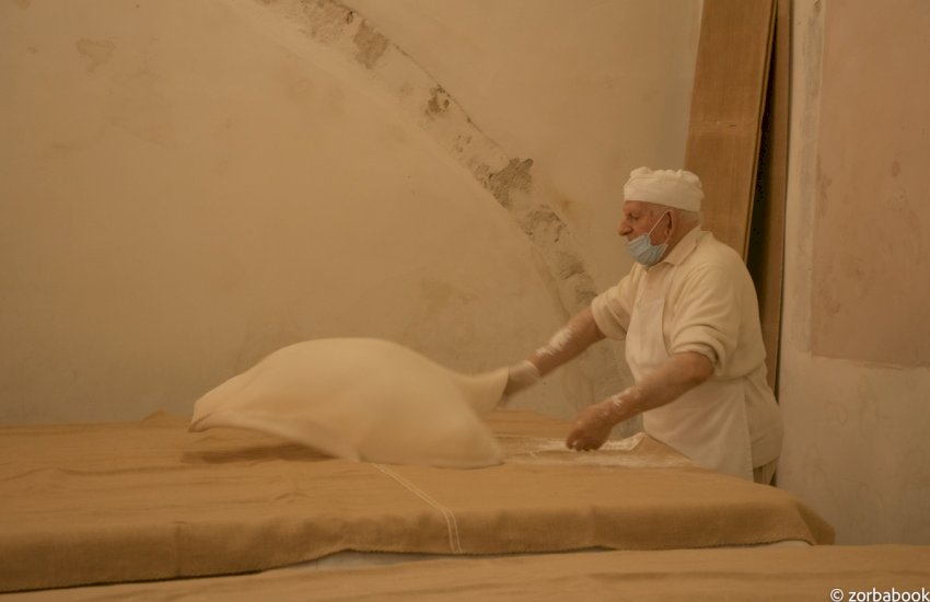 Handmade phyllo making in Rethymno with Chatziparaschos family