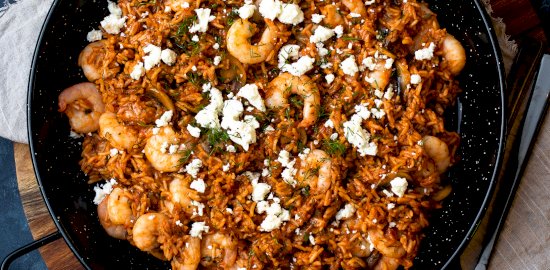 prawns ouzo