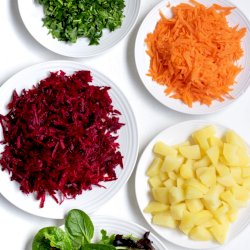 Beetroot Potato Carrot Salad