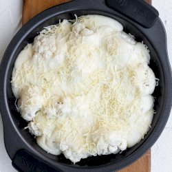 Baked cauliflower with halloumi bechamel