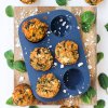 Spinach and cheese egg-free savory muffins