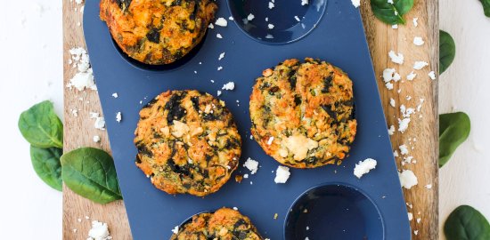 spinach &amp; cheese muffins