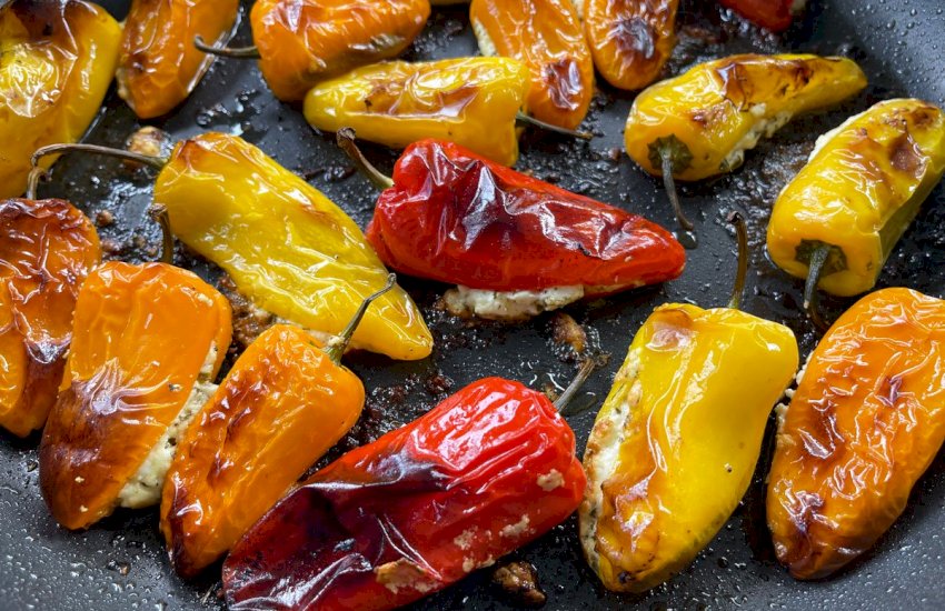 Vegetarian Greek Feta-Stuffed Baby Peppers Recipe