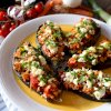 Papoutsakia – Greek Stuffed Eggplant with Feta Recipe